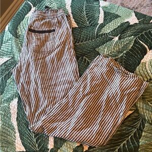 Rewind Black and White Striped Lounge Joggers